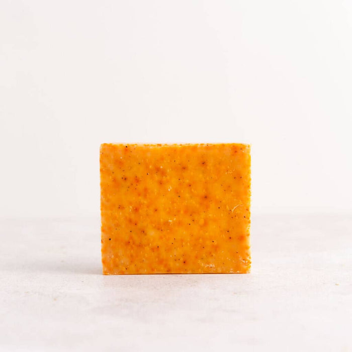 Square orange soap bar on a white background  | Wild Sage & Co | Shop Fodder