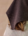 Pointelle neckerchief by Rove Knitwear - dark brown merino lambswool - Fodder