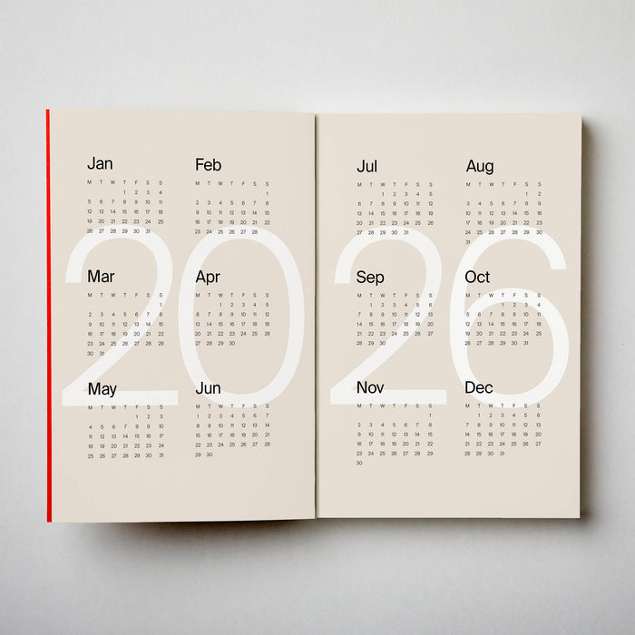 Calendar open to show the years 2026 on a plain background. 2026 Planner | Kinshipped | Shop Fodder