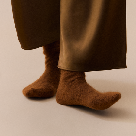Brown pants and socks on a neutral background | Pairs Socks | Shop Fodder