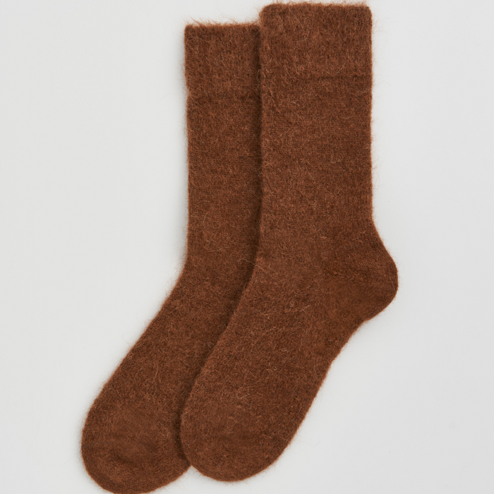 Pair of brown socks on a light gray background | Pairs Socks | Shop Fodder