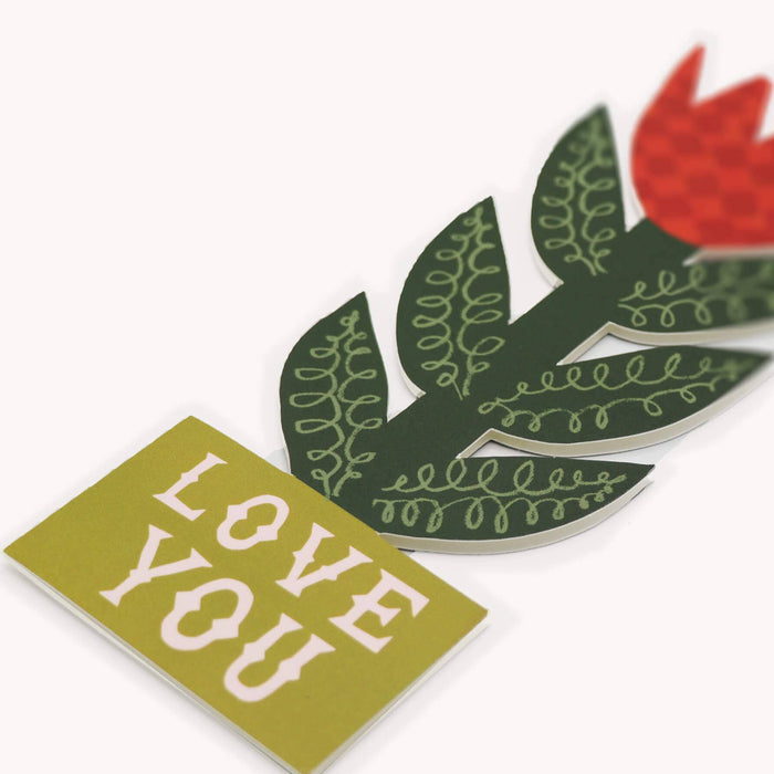 Card with floral design and 'Love You' text on a white background | Hadley Paper Goods | Shop Fodder