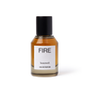 Perfume bottle labeled 'FIRE' by 'homework' on a white background | Homework Store | Shop Fodder