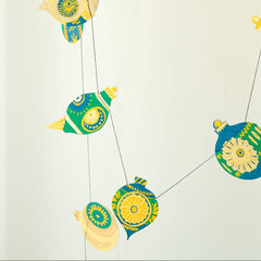 Christmas Ornaments Sewn Garland