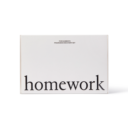 White box labeled 'homework' with text on a white background | Homework Store | Shop Fodder