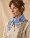 Pointelle neckerchief by Rove Knitwear - cornflower blue merino lambswool - Fodder