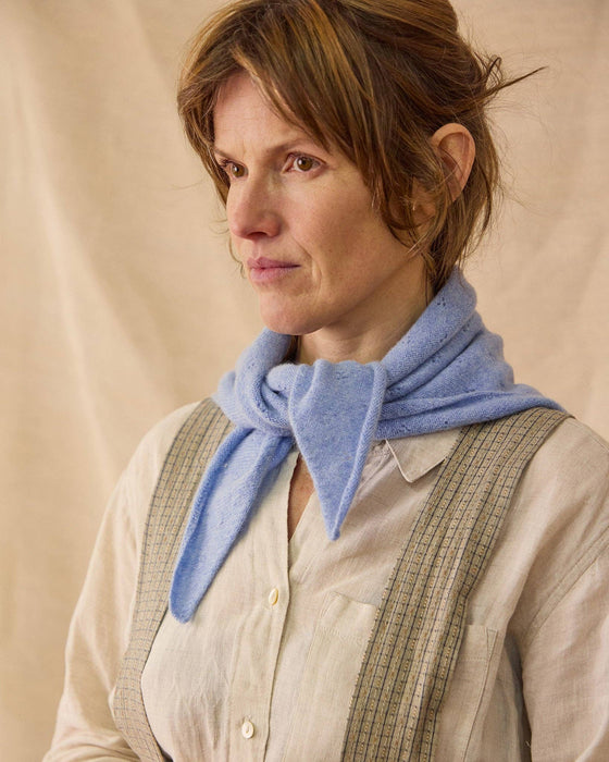 Pointelle neckerchief by Rove Knitwear - cornflower blue merino lambswool - Fodder