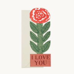 Tall Rose, I love You Card