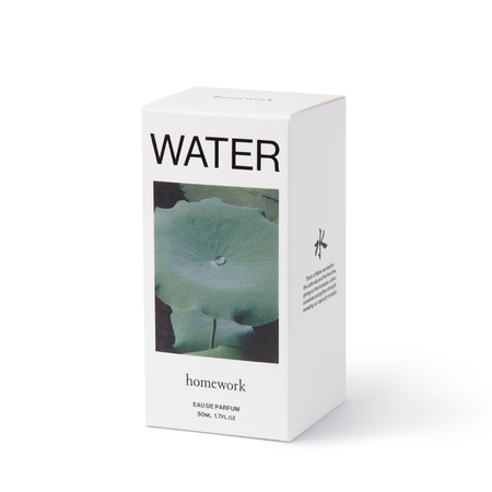 White box with 'WATER' text and a green leaf design on a white background | Homework Store | Shop Fodder