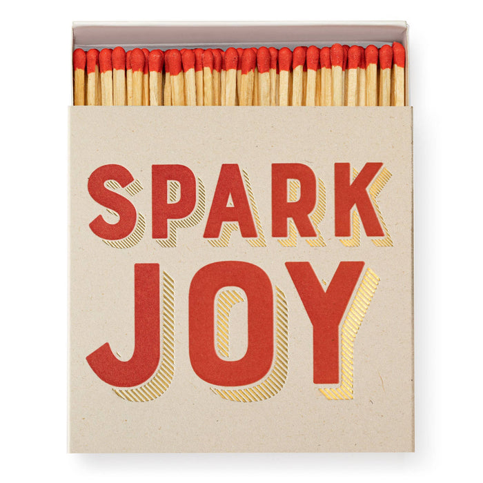 Matchbox with 'Spark Joy' text on a white background - Matches | Archivist Gallery | Shop Fodder