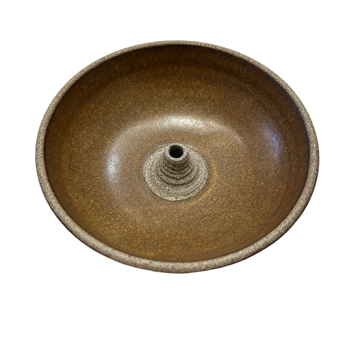 Aku Ceramics | Handmade Incense Burner Brown Tamba | Shop Fodder