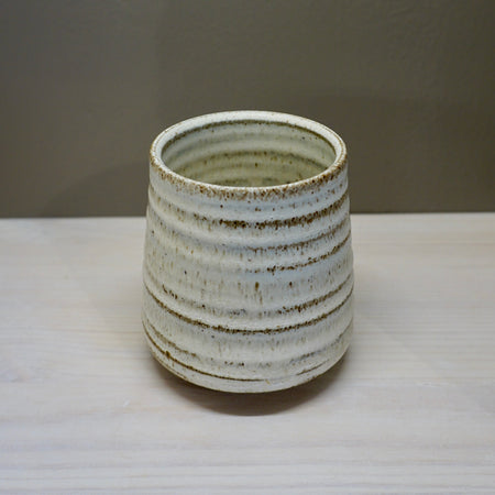Dune White Ceramic Yunomi Cup handmade by Aku Ceramics | Shop Fodder
