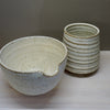 Ceramic Yunomi Cup handmade by Aku Ceramics with white matcha bowl | Shop Fodder