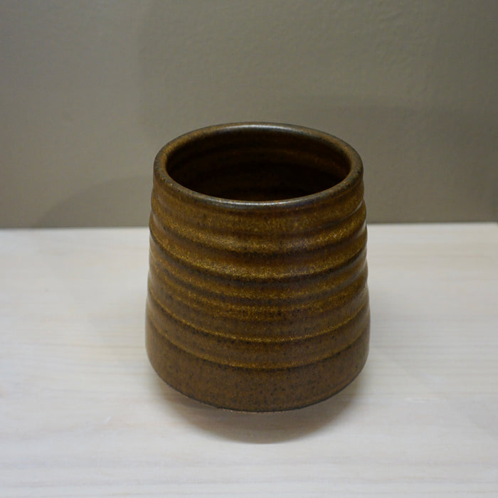 Brown Ceramic Yunomi Cup handmade by Aku Ceramics | Shop Fodder