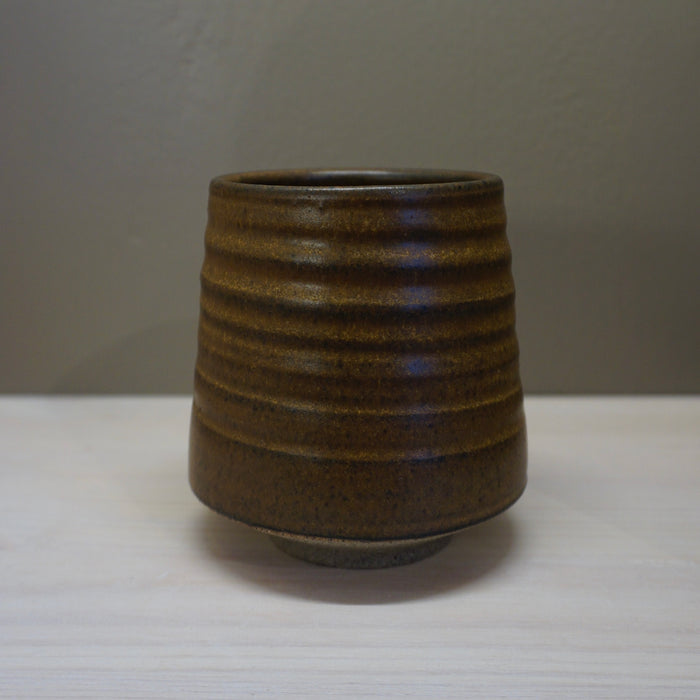 Brown Tamba Ceramic Yunomi Cup handmade by Aku Ceramics | Shop Fodder