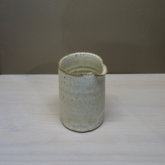 Small ceramic milk jug in white by Aku Ceramics | Shop Fodder