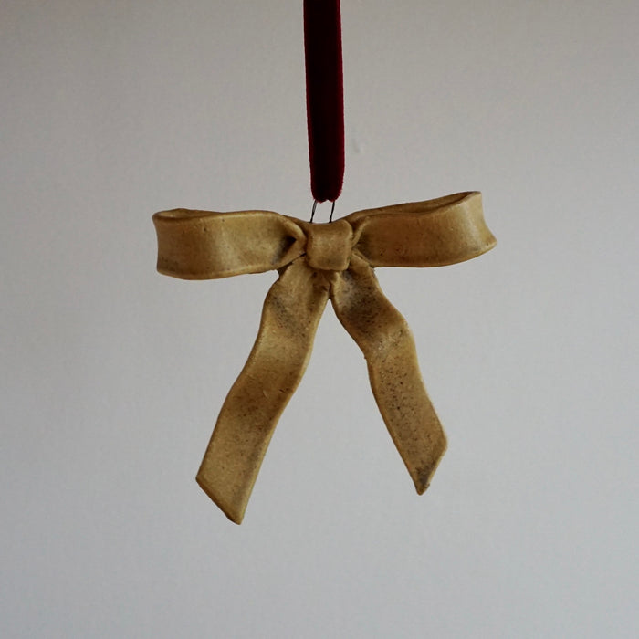 Ceramic Bow Christmas Tree Ornament | Amelia Christoffers | Shop Fodder
