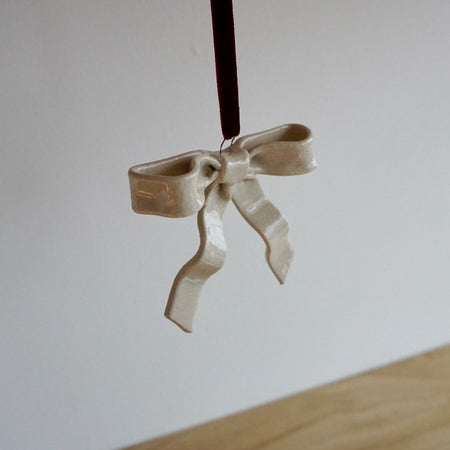 Ceramic Bow Christmas Tree Ornament | Amelia Christoffers | Shop Fodder