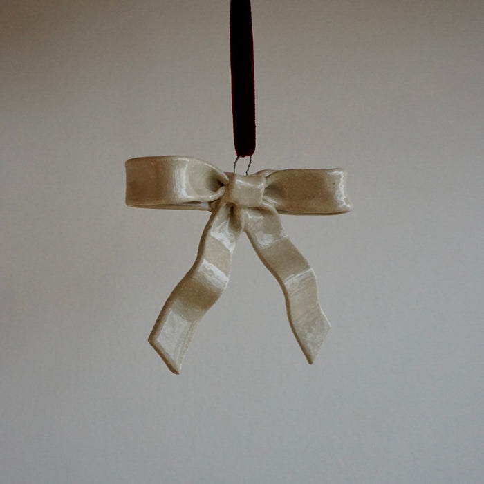 Ceramic Bow Christmas Tree Ornament | Amelia Christoffers | Shop Fodder