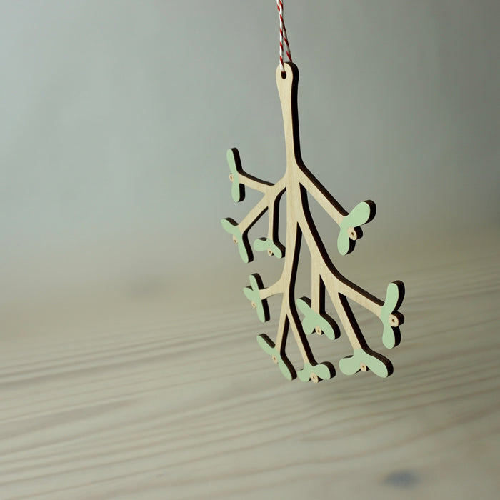 plywood Mistletoe Christmas Decoration from Anna Wiscombe - large
