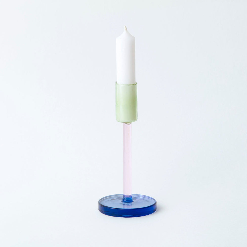 Tall Glass Candle Holder