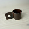 Chocolate handmade slab built ceramic Hopper Mug by Brutes. 