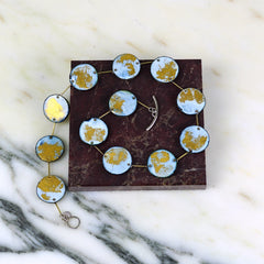 Burnt Blue Enamel Necklace