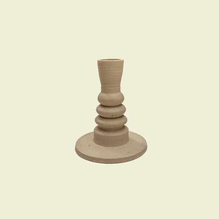 Pillar Candlestick Holder Unglazed | Studio ERS | Shop Fodder