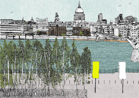 St Pauls original screen print by clare halifax. 