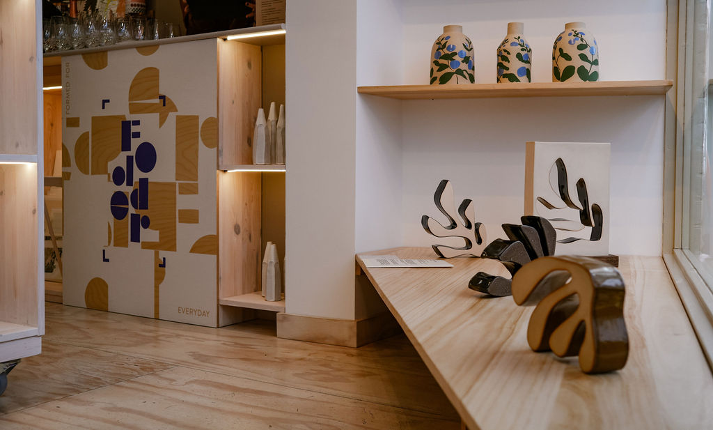 inside Fodder in Hampstead, selling handmade homewares from UK makers. 