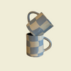 Blue Checkerboard Nerikomi Ceramic Mug | Fern Taylor | Shop Fodder