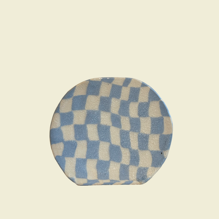 Blue Checkerboard Nerikomi Vase | Fern Taylor | Shop Fodder