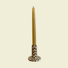 Brown Check Nerikomi Candlestick Holder | Fern Taylor | Shop Fodder