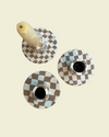 Brown Check Nerikomi Candlestick Holder  | Fern Taylor | Shop Fodder
