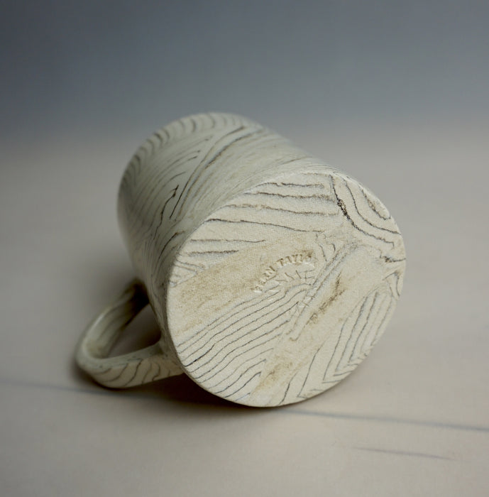 Cylindrical ceramic vase with textured surface on a plain background | Fern Taylor Ceramics | Shop Fodder