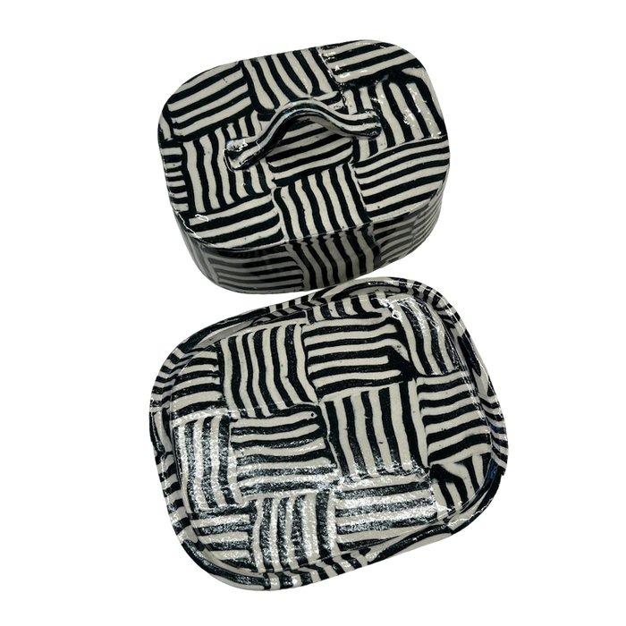 Fern Taylor Ceramics | Nerikomi Butter Dish | Shop Fodder