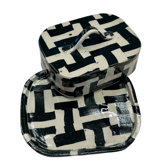 Fern Taylor Ceramics | Nerikomi Butter Dish | Shop Fodder