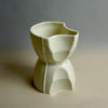 White ceramic vase with unique design on a gray background. Tessellating Pourer | Fettle Studio | Shop Fodder