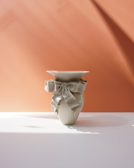 Bow Ceramic Vase handmade by Amilia Christoffers | Shop Fodder