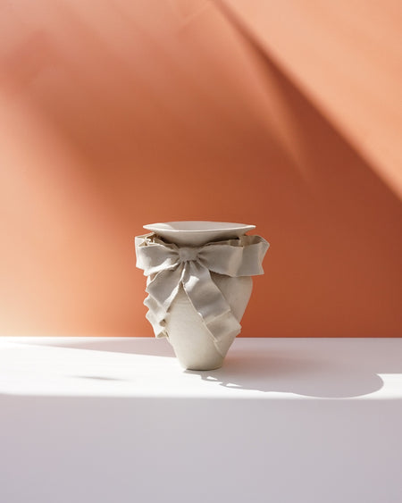 Bow Ceramic Vase handmade by Amilia Christoffers | Shop Fodder