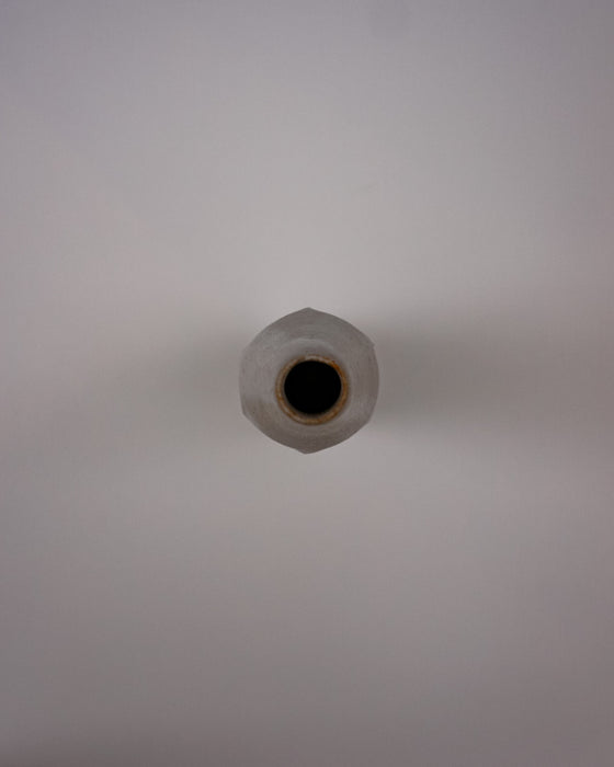 Faceted bottle vase by Cara Guthrie Ceramics - white glaze - handmade stoneware - Fodder