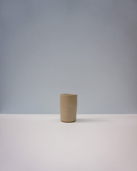 Ceramic Water cup by Cara Guthrie - birch wood ash glaze - handmade stoneware - Fodder