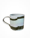 Wide Mug by Fern Taylor - handbuilt nerikomi ceramic mug - mixed patterns - Fodder