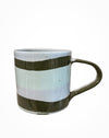 Wide Mug by Fern Taylor - handbuilt nerikomi ceramic mug - mixed patterns - Fodder