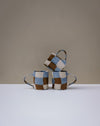 Handbuilt nerikomi check coffee mug by Fern Taylor in layered coloured stoneware. Fodder