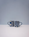 Cobalt Checkerboard Nerikomi Ceramic Mug | Fern Taylor | Shop Fodder