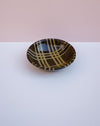 Dinner Bowl | Nicotine crosshatch dinner service by Lily Pearmain - green glaze slip decoration - stoneware - Fodder