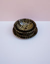 Nicotine crosshatch dinner service by Lily Pearmain - green glaze slip decoration - stoneware - Fodder