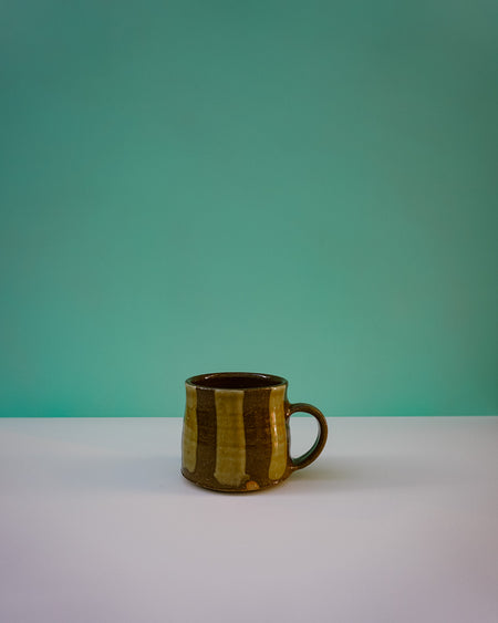 Green Slip lines on ceramic mug | Lily Pearmain Ceramics | Shop Fodder