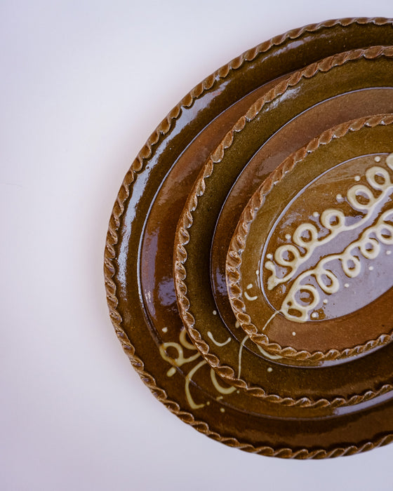 Three sizes of oval serving plates - Lily Pearmain | Fodder